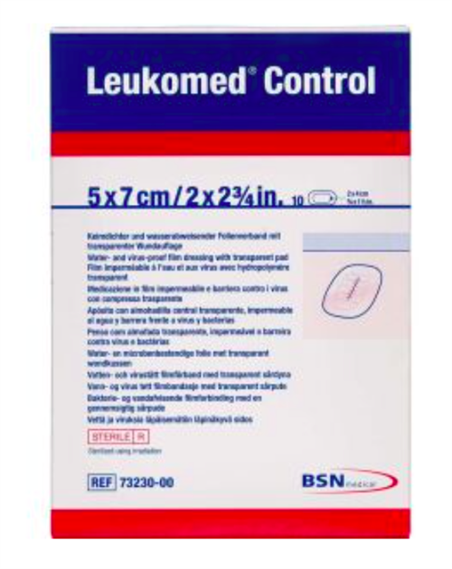 Leukomed Control 5x7cm Filmforbinding 10 stk. (udløb: 05/2022) - SPAR 50%